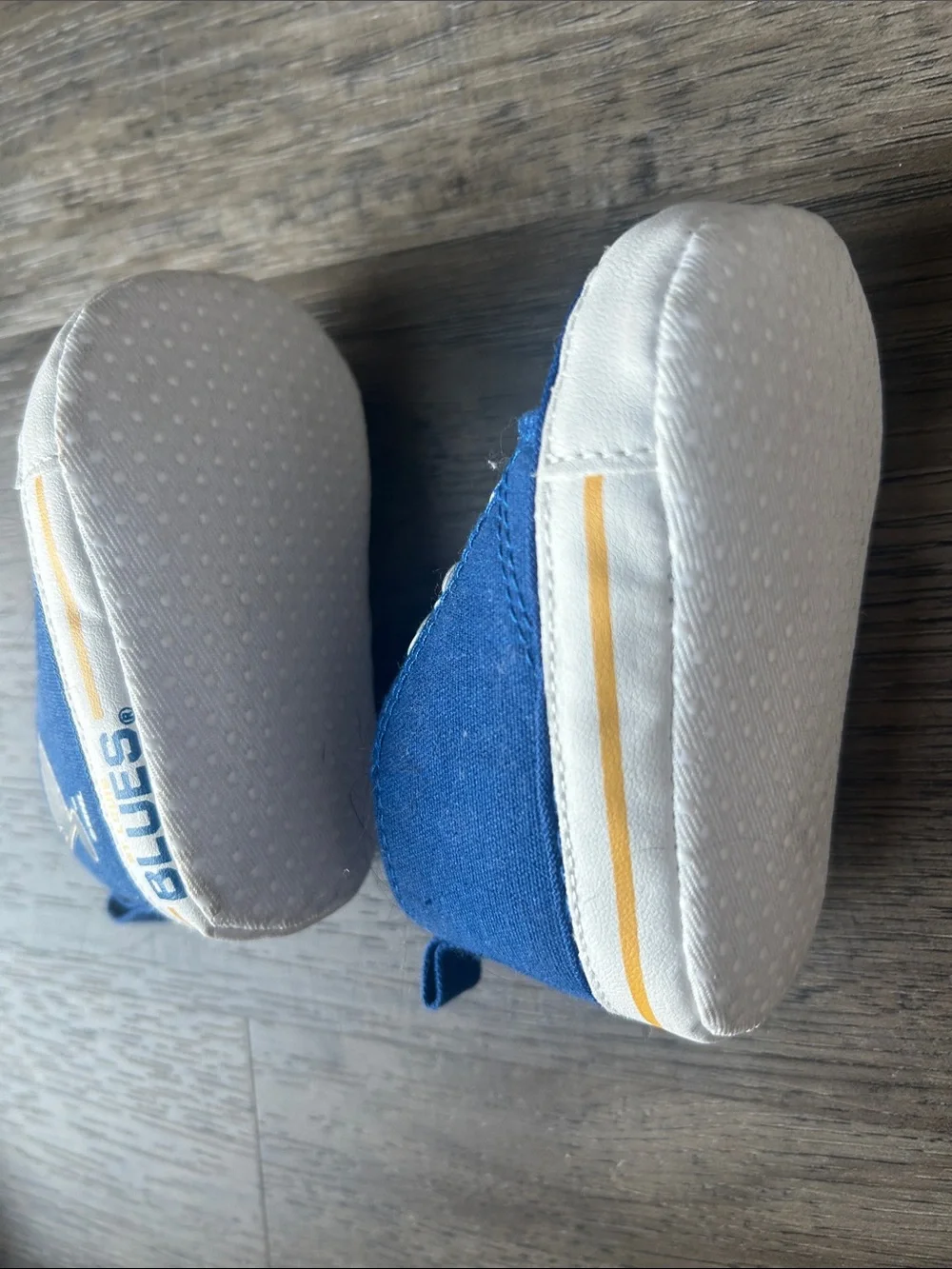Navy Blue Canvas Baby Walker Shoes with Wing Accent